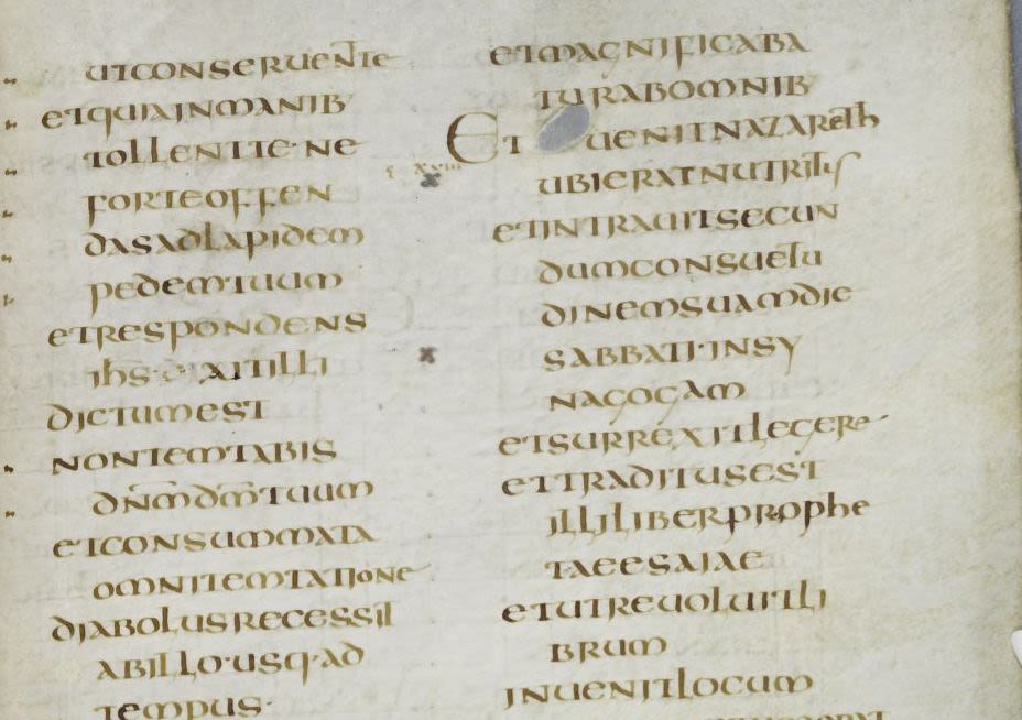The reading from Luke in the Augustine Gospels