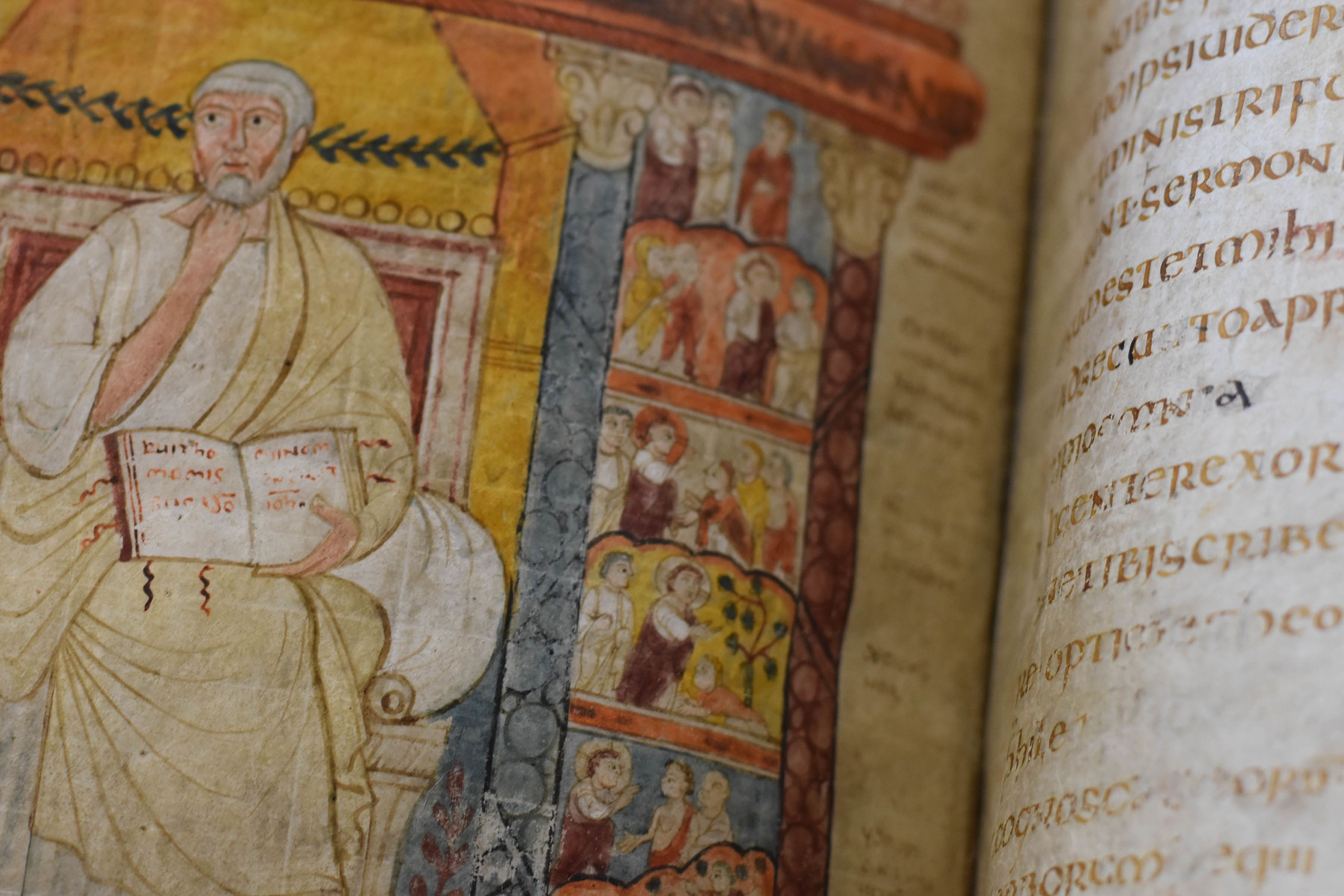 Illustrated page from the Book of Luke