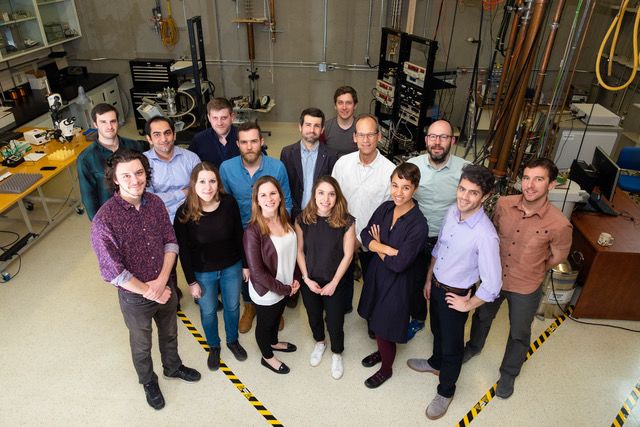 Louis with his group in the lab.