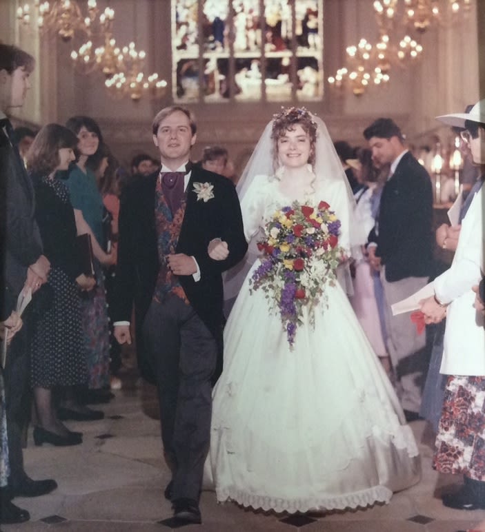 Martin and his wife Linda MacLachlan (m.1987) who married in the Corpus Chapel.