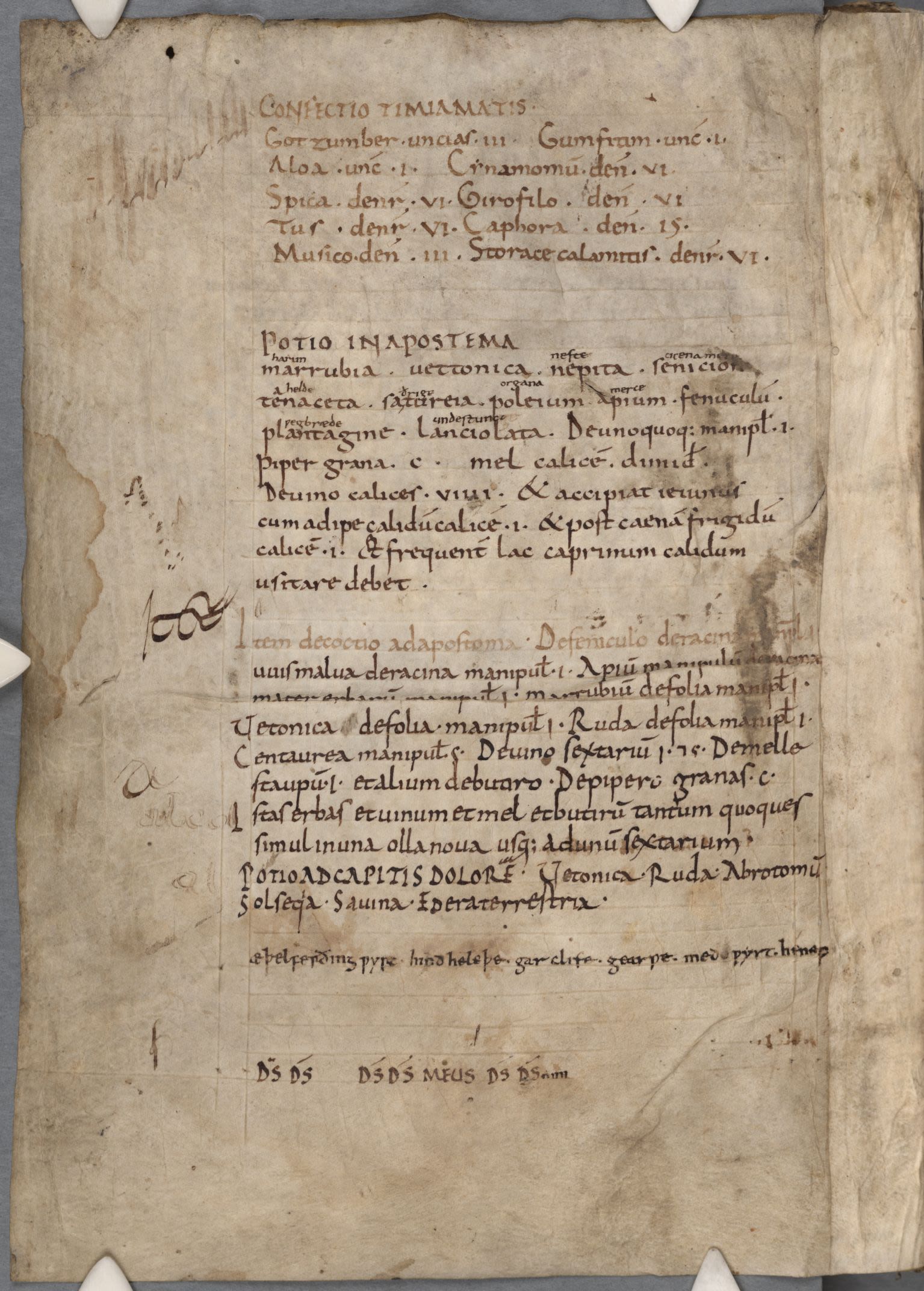 The incense recipe from MS 223.