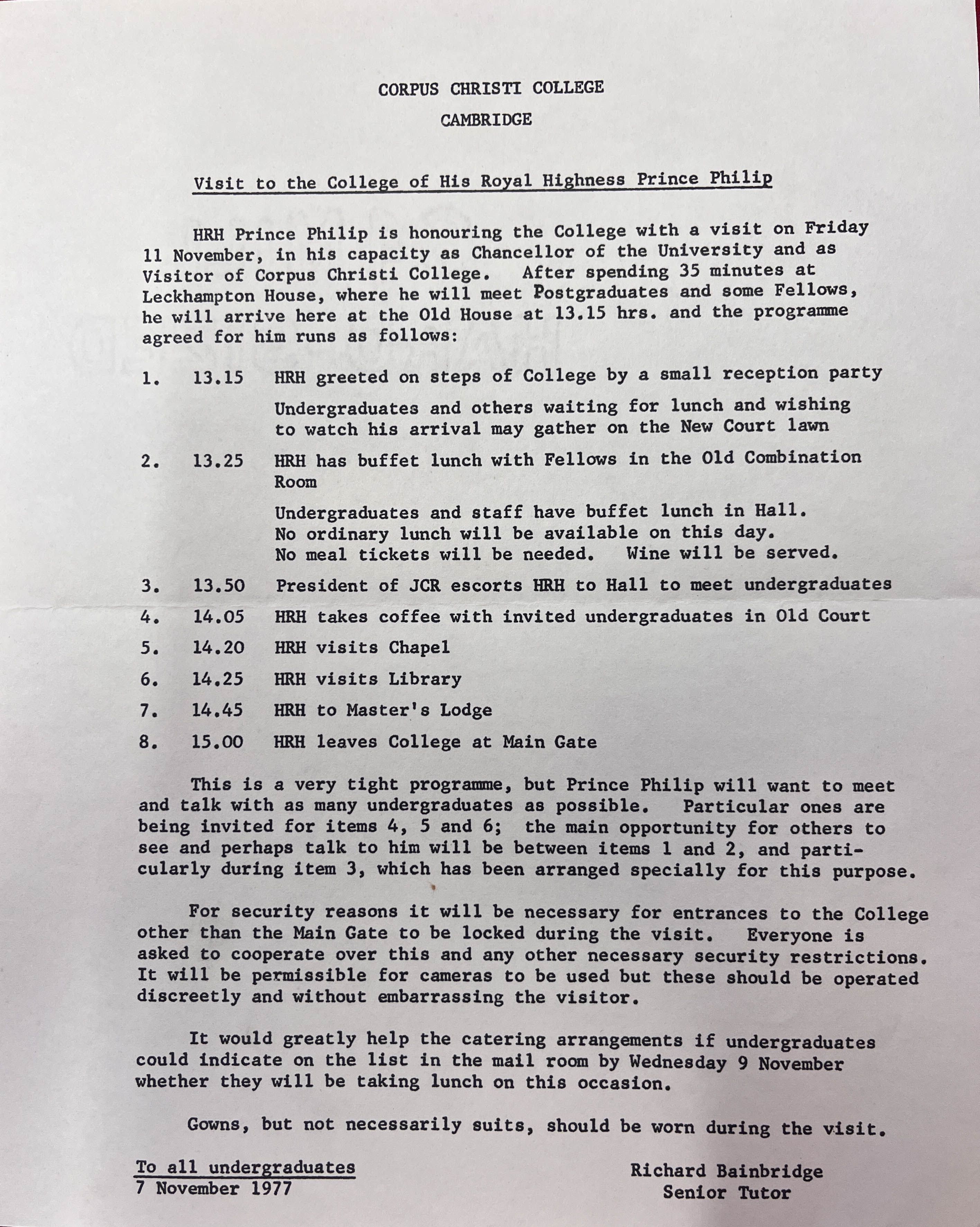 Visit to the College of Prince Philip.