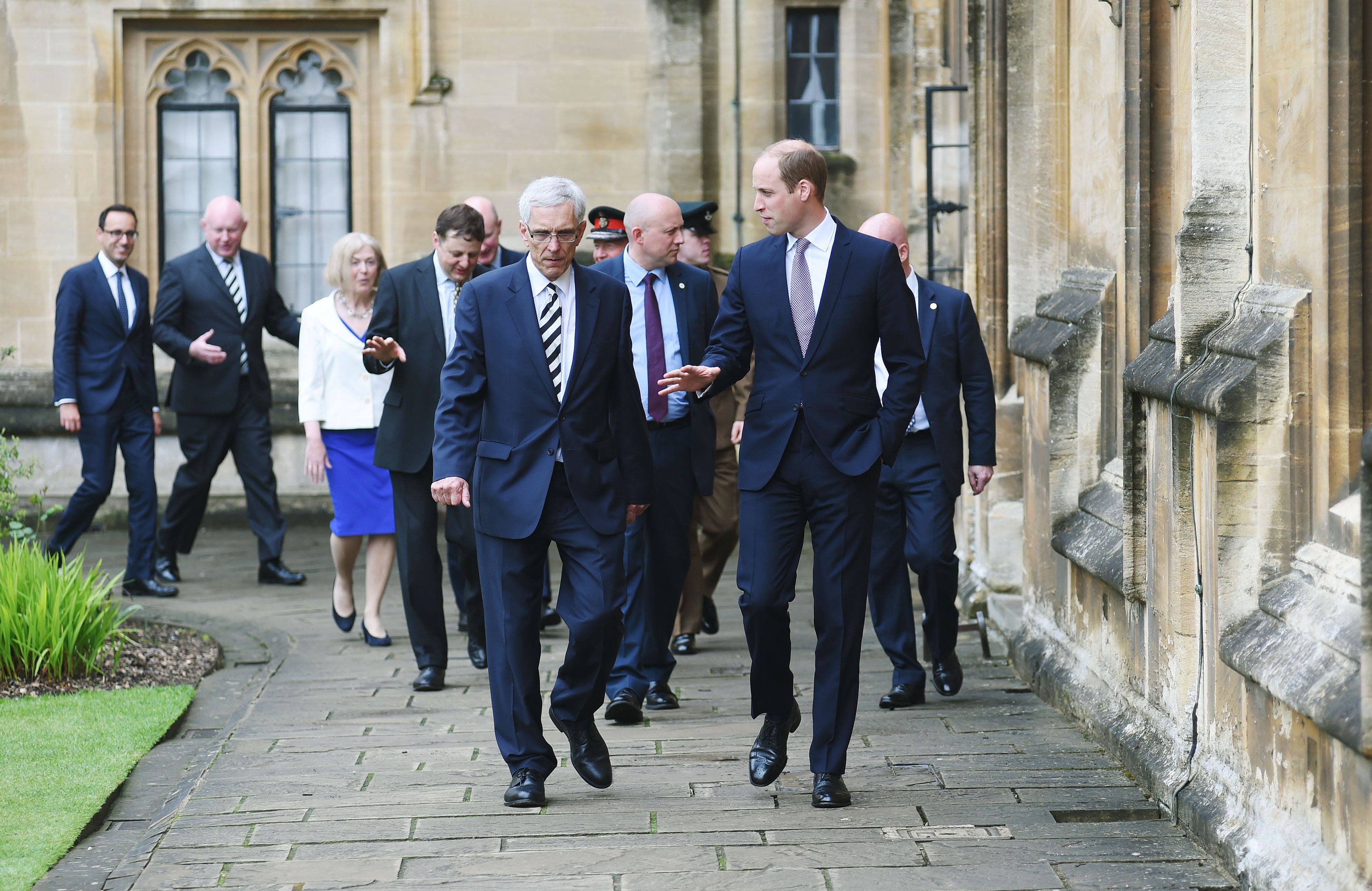 As President of Magdalen College Oxford, hosting the Prince of Wales.