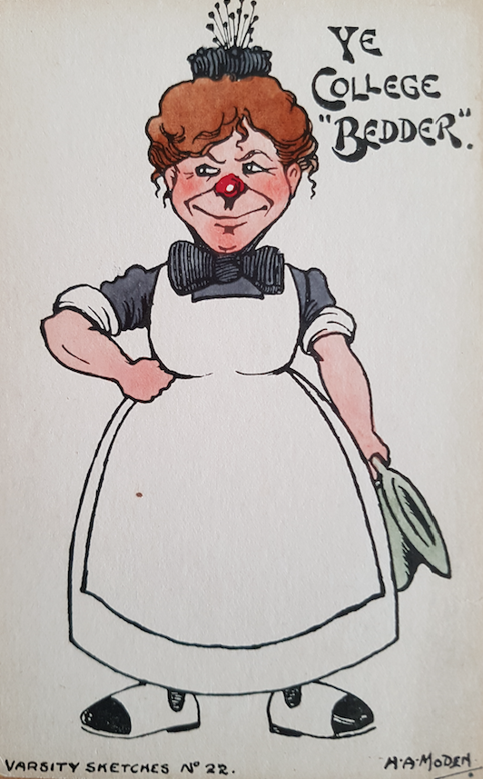 A caricature of a Bedder by the Cambridge cartoonist HA Modern, early 1900s.