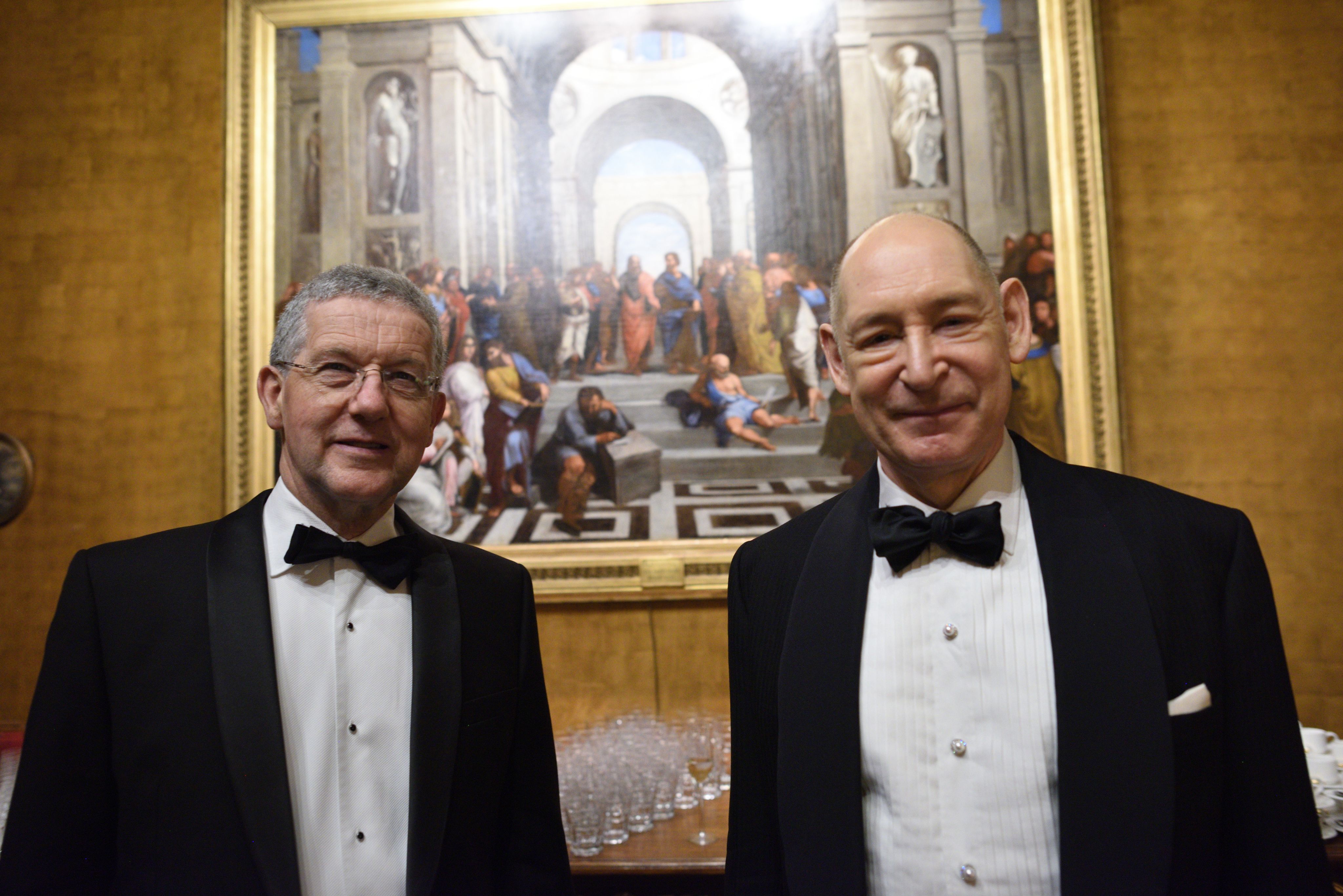 Lord Etherton and Rt Hon Lord Hodge (m.1972) at the Nicholas Bacon Law Society dinner in 2022.